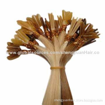 100% hot selling and superior quality wholesale human prebonded hair extension, nail stick hair